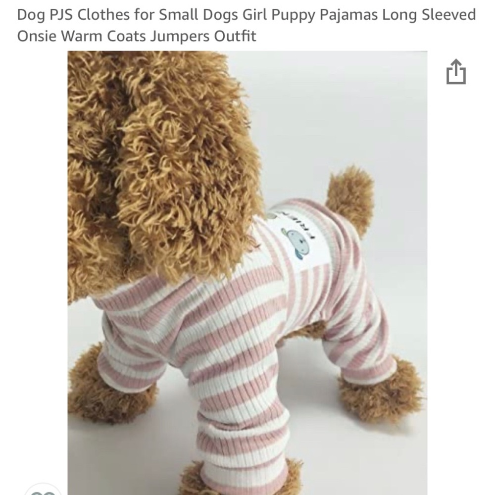 Dog PJS Clothes for Small Dogs Girl Puppy Pajamas - Picture 2 of 7
